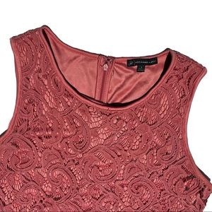 Rose Adrianna Papell Lace Tank-top
